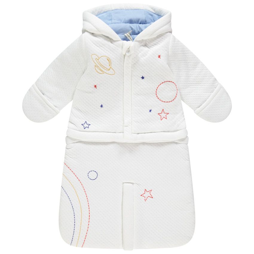 Nid d'ange à motif brodés esprit espace - Gris clair