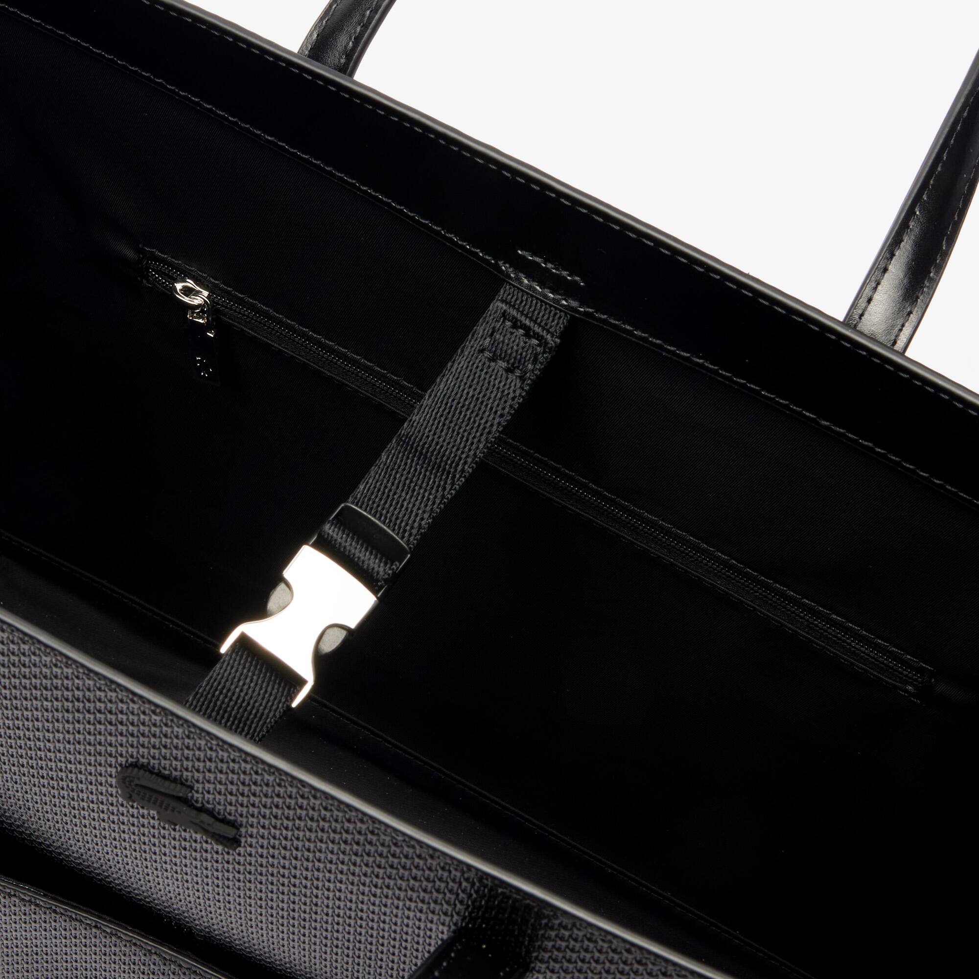 Mittelgroße Chantaco Classics Leder Tote Bag Taschen - Schwarz - Lacoste - Damen