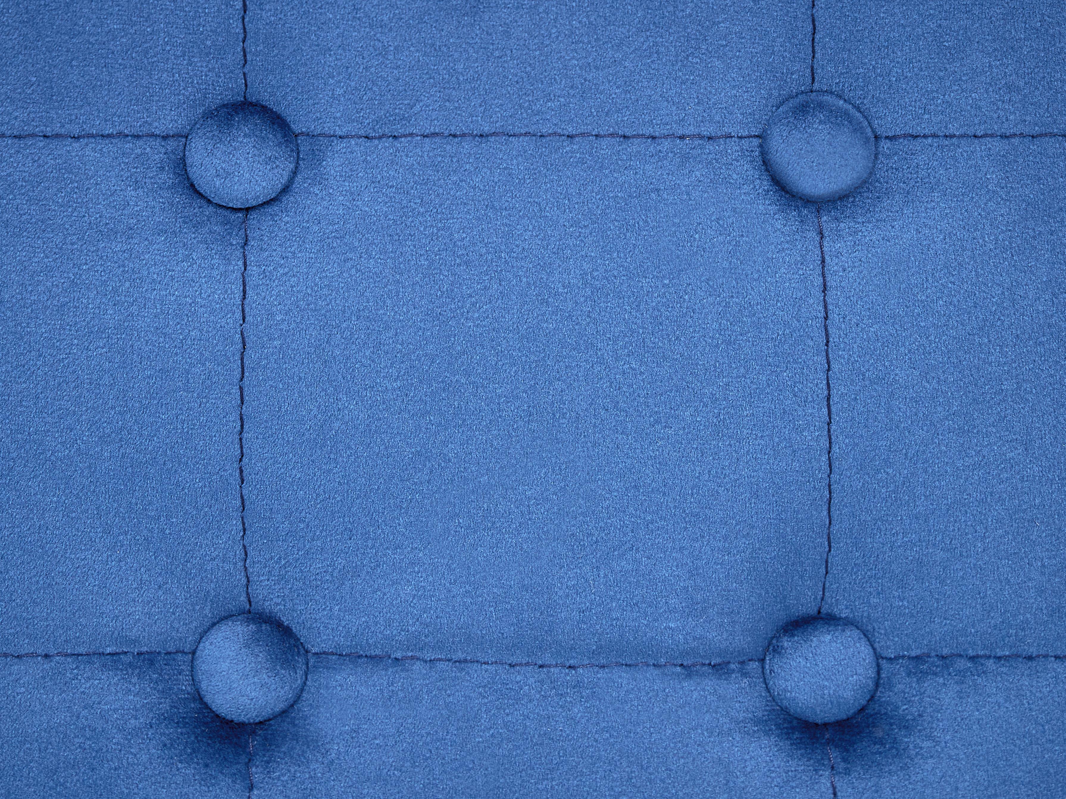 Poef WISCONSIN Fluweel Blauw