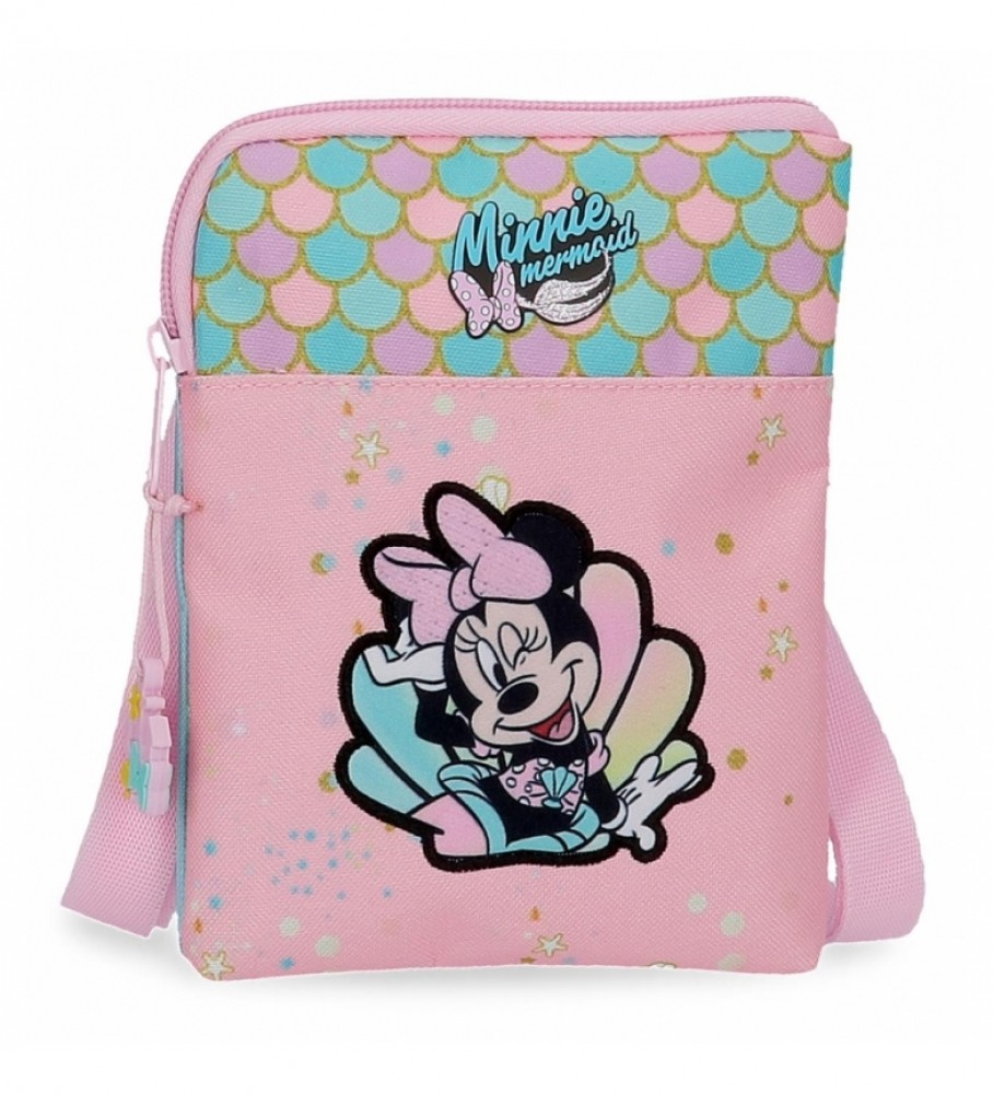 Joumma Bolsas Bandolera Minnie Sereia plana rosa -13x16,5x1,5cm-