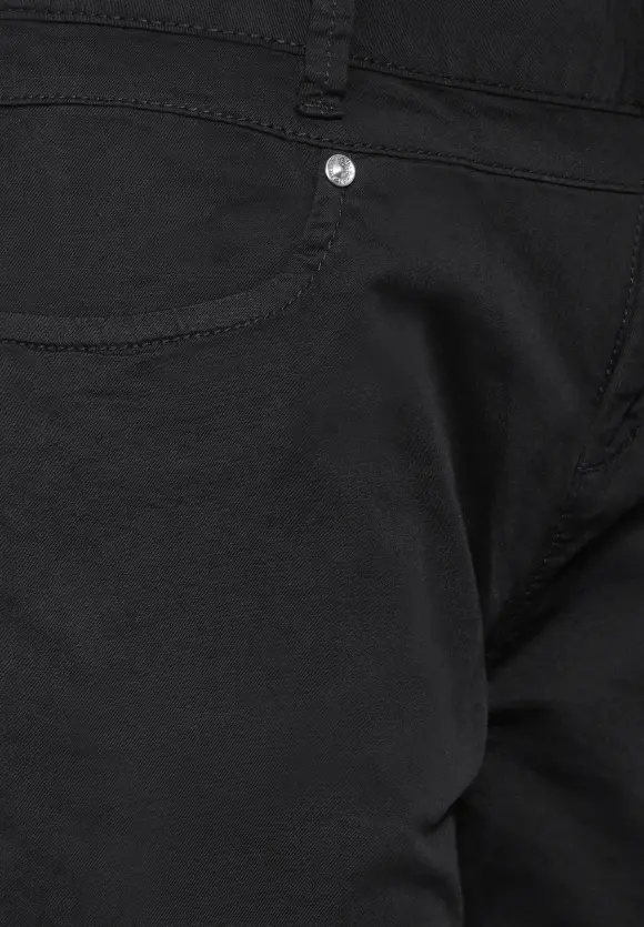 Casual Fit Twill Hose - Black