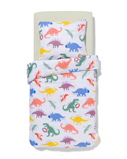 housse de couette coton doux enfant 120x150 dino