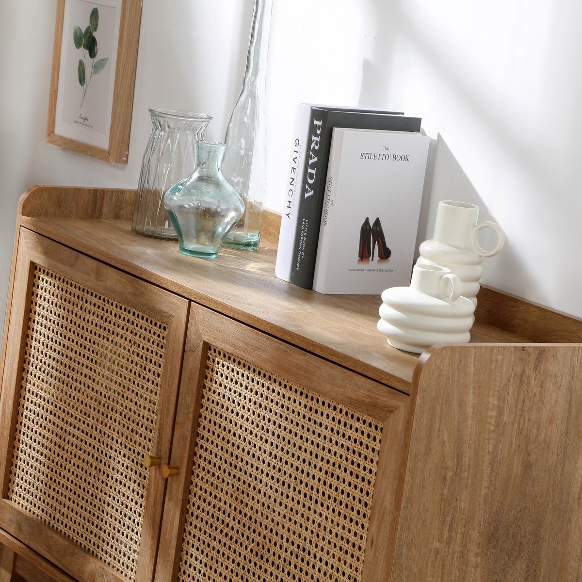 Calicosy - Dressoir met rotanfronten PALMO - B110 cm