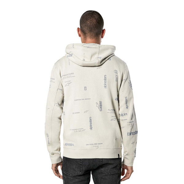 Alpinestars - Sweat zippé à capuche Plenitude Blanc