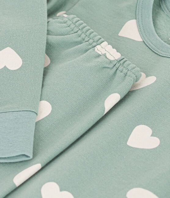Pyjama cœur en molleton enfant