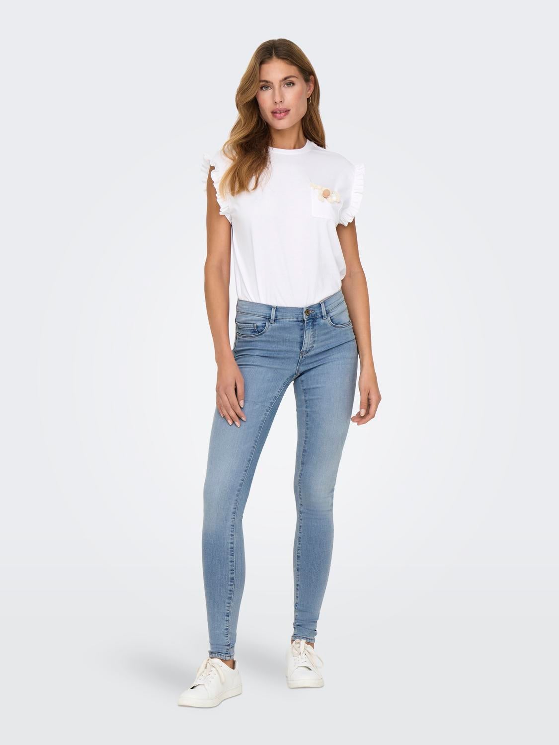 ONLRAIN Mittlere Taille Skinny Fit Jeans Light Blue Denim