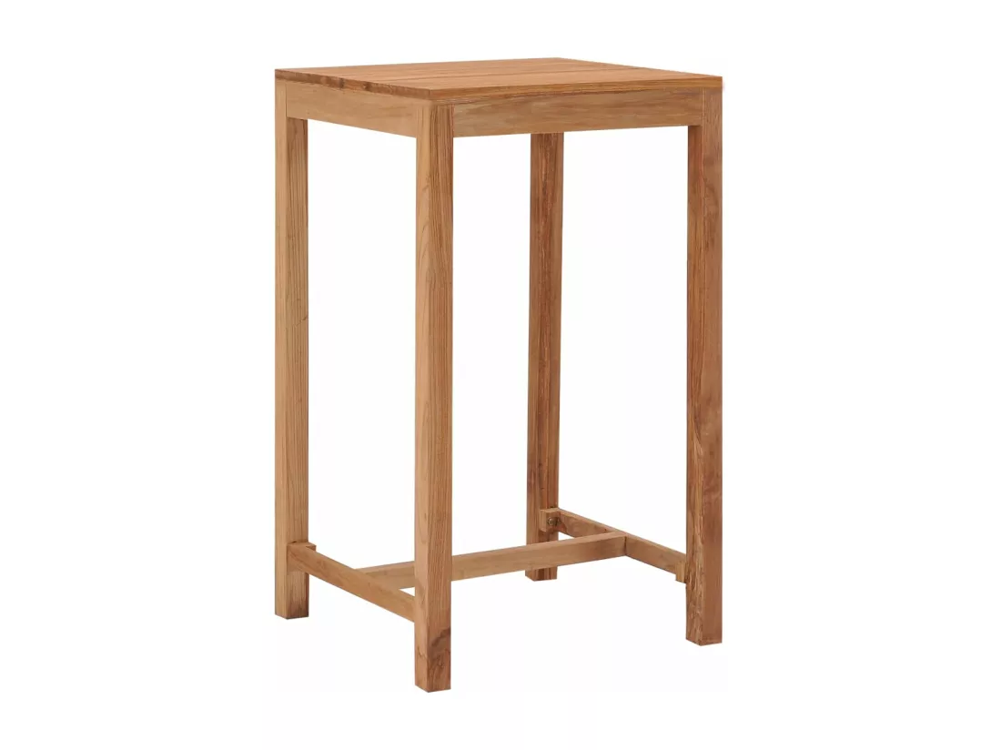 Prolenta Premium - Table de bar de jardin 60x60x105 cm bois de teck solide
