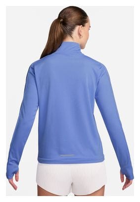Haut 1/2 Zip Nike Dri-Fit Swoosh Bleu Femme