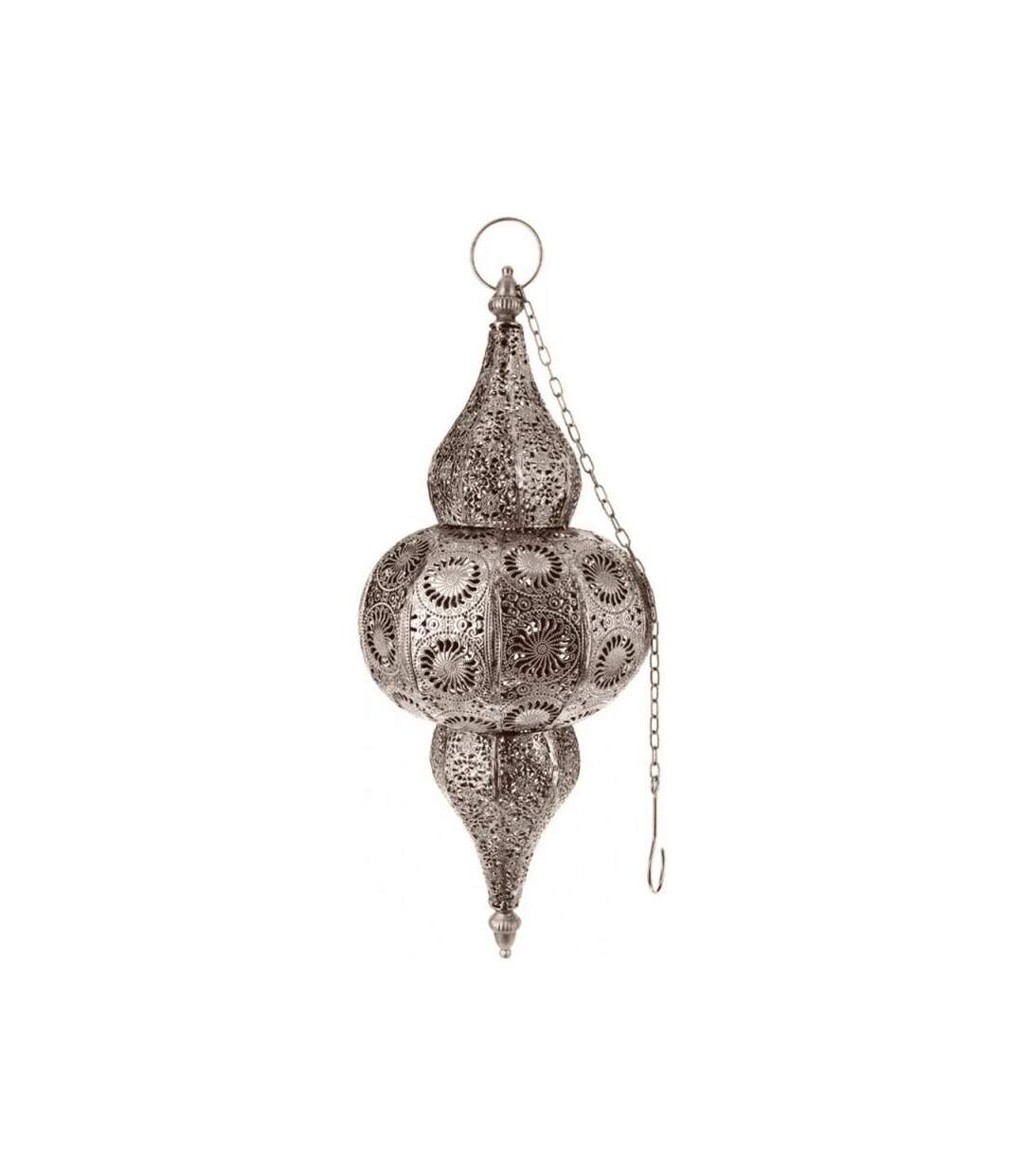 Lanterne à Suspendre Métal Fès 55cm Argent
