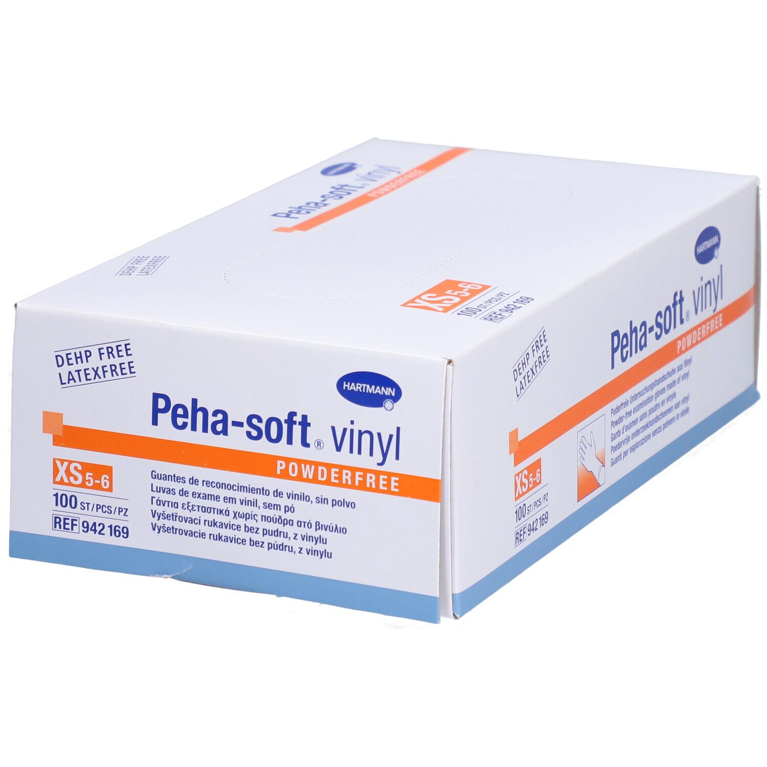 PEHA-SOFT Vinyl Untersuhungshandschuhe unsteril puderfrei XS 100 Stück