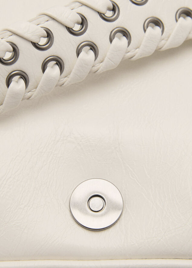 MANGO Shoulder bag with buckle White