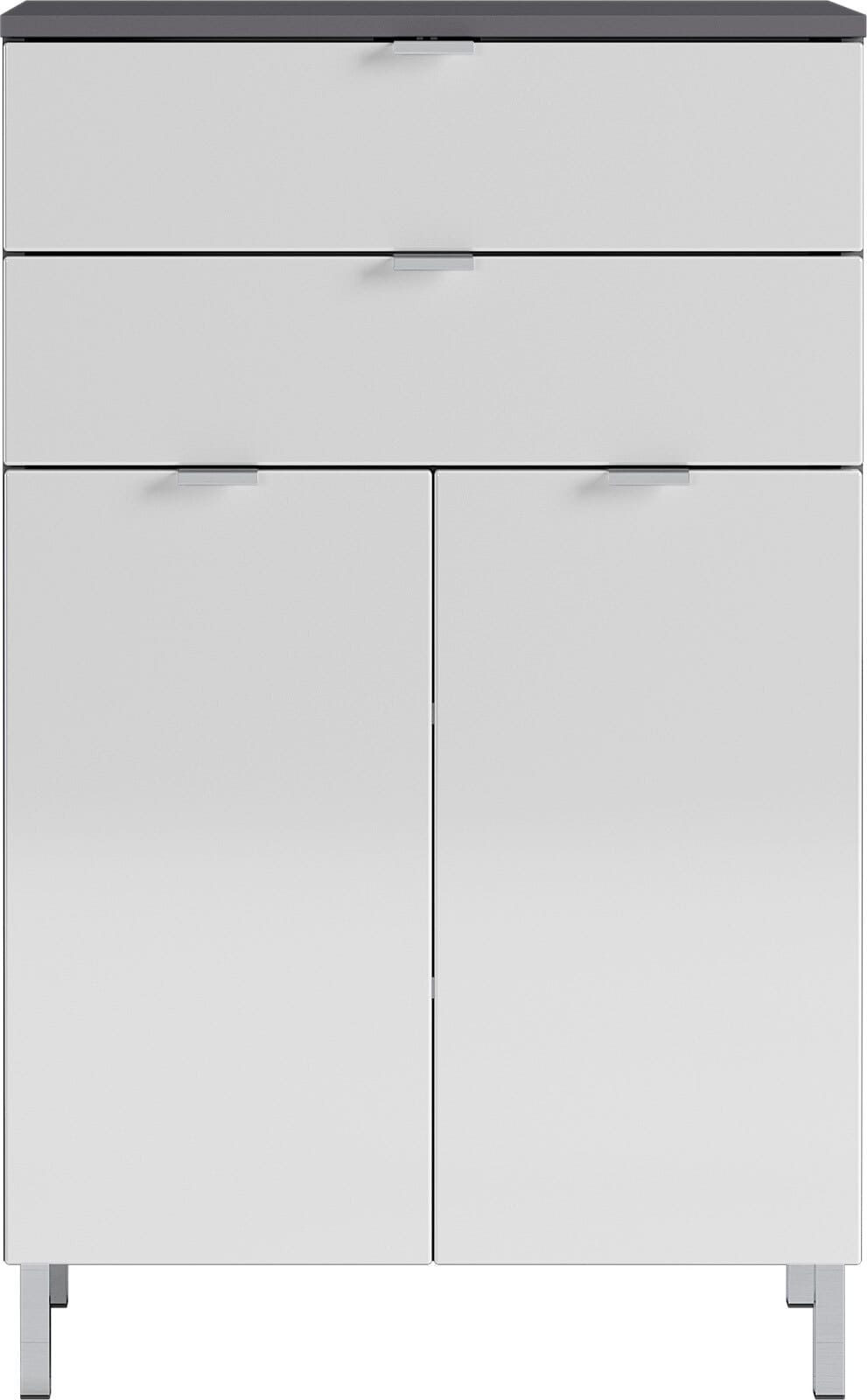 Kommode FEY 60 x 97 cm Graphit/ Weiß