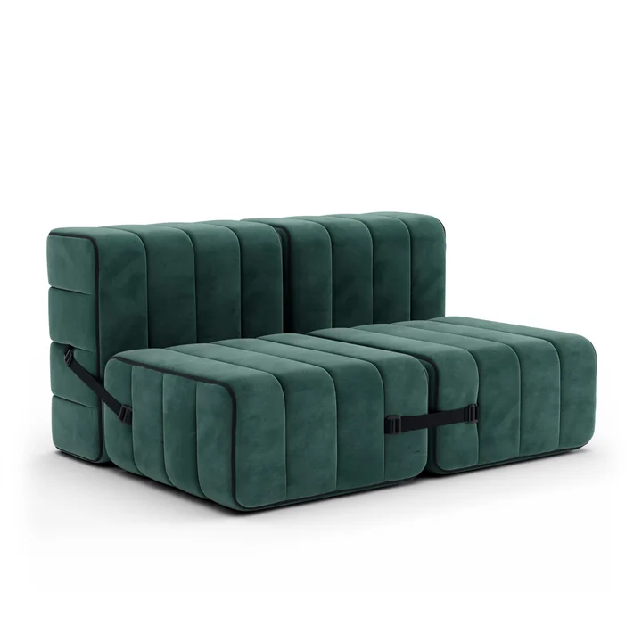 Ambivalenz - Curt Sofa Set 4, serpentine / grün, (Barcelona - V3347 / 39)