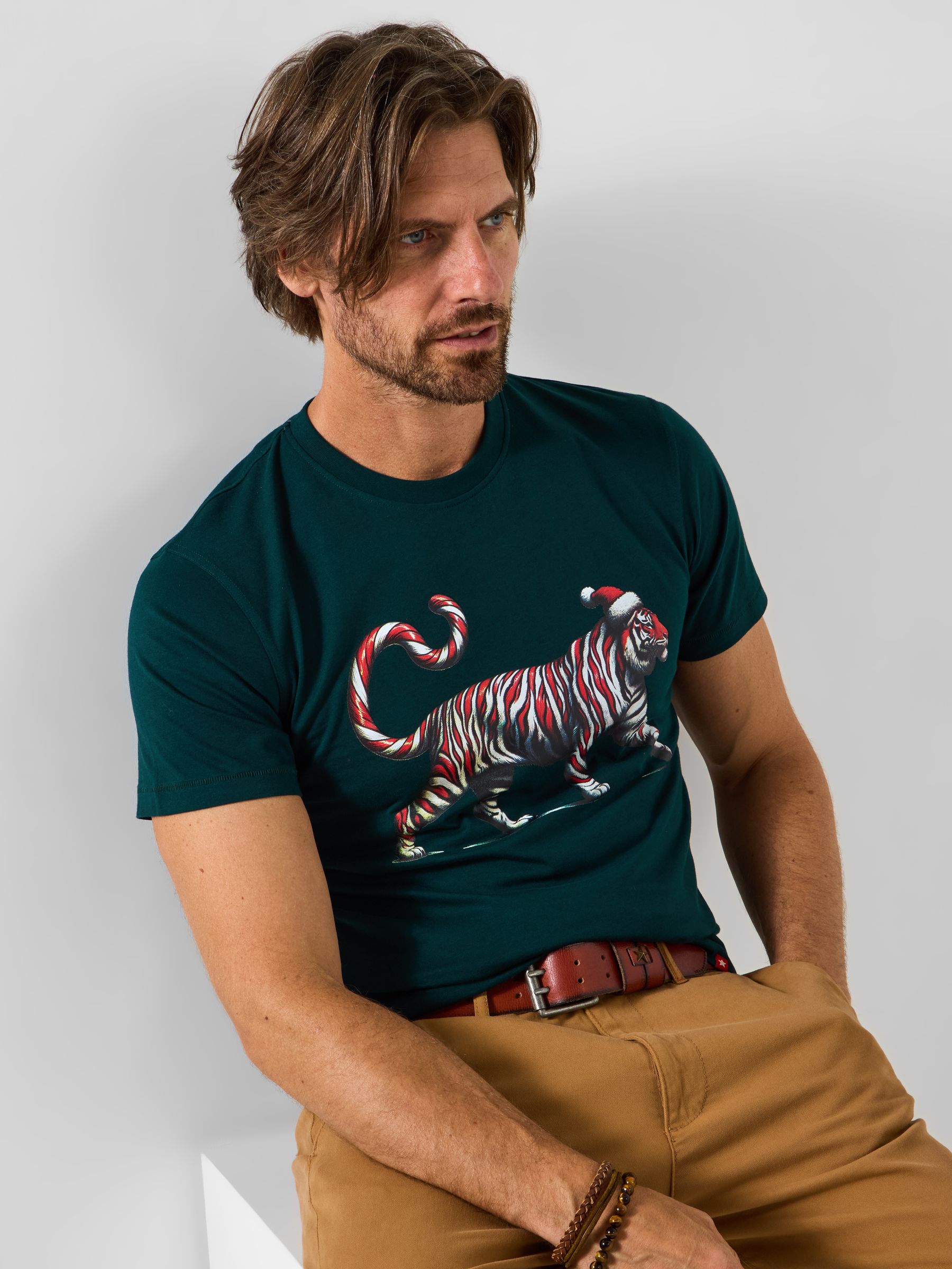 Joe Browns Candy Cane Tiger T-Shirt