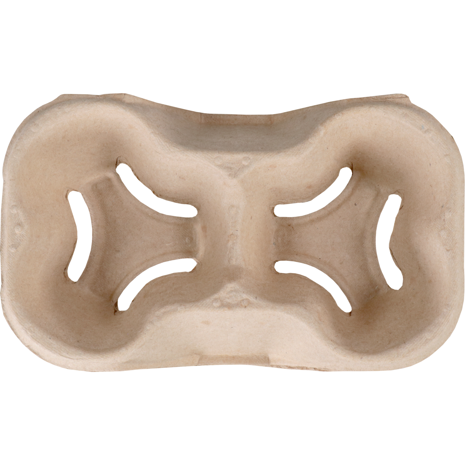 Draagtray, 2-vaks, 216x116x48mm, papierpulp,