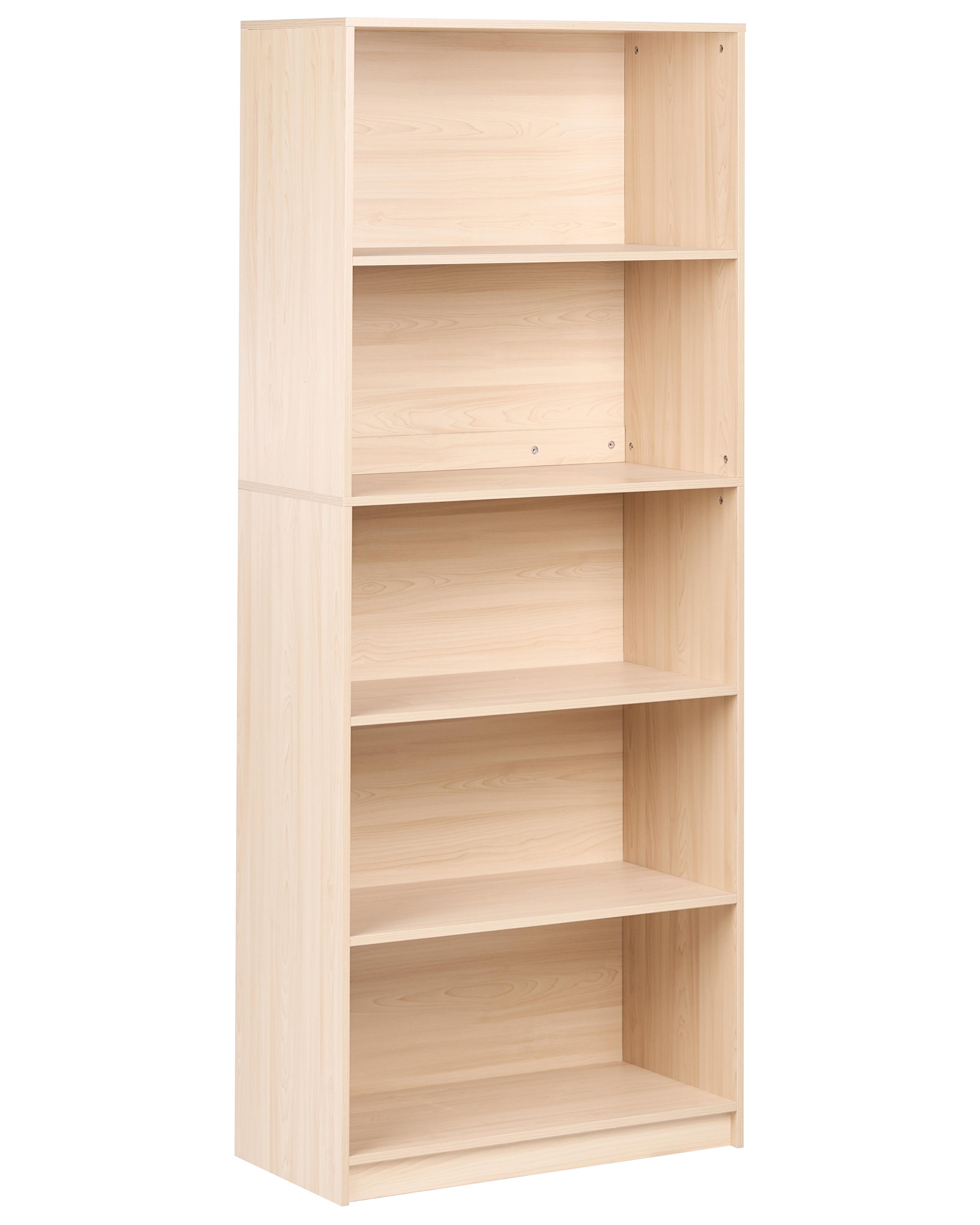 Boekenkast met 5 planken ZEHNA 197 cm Lichtbruin