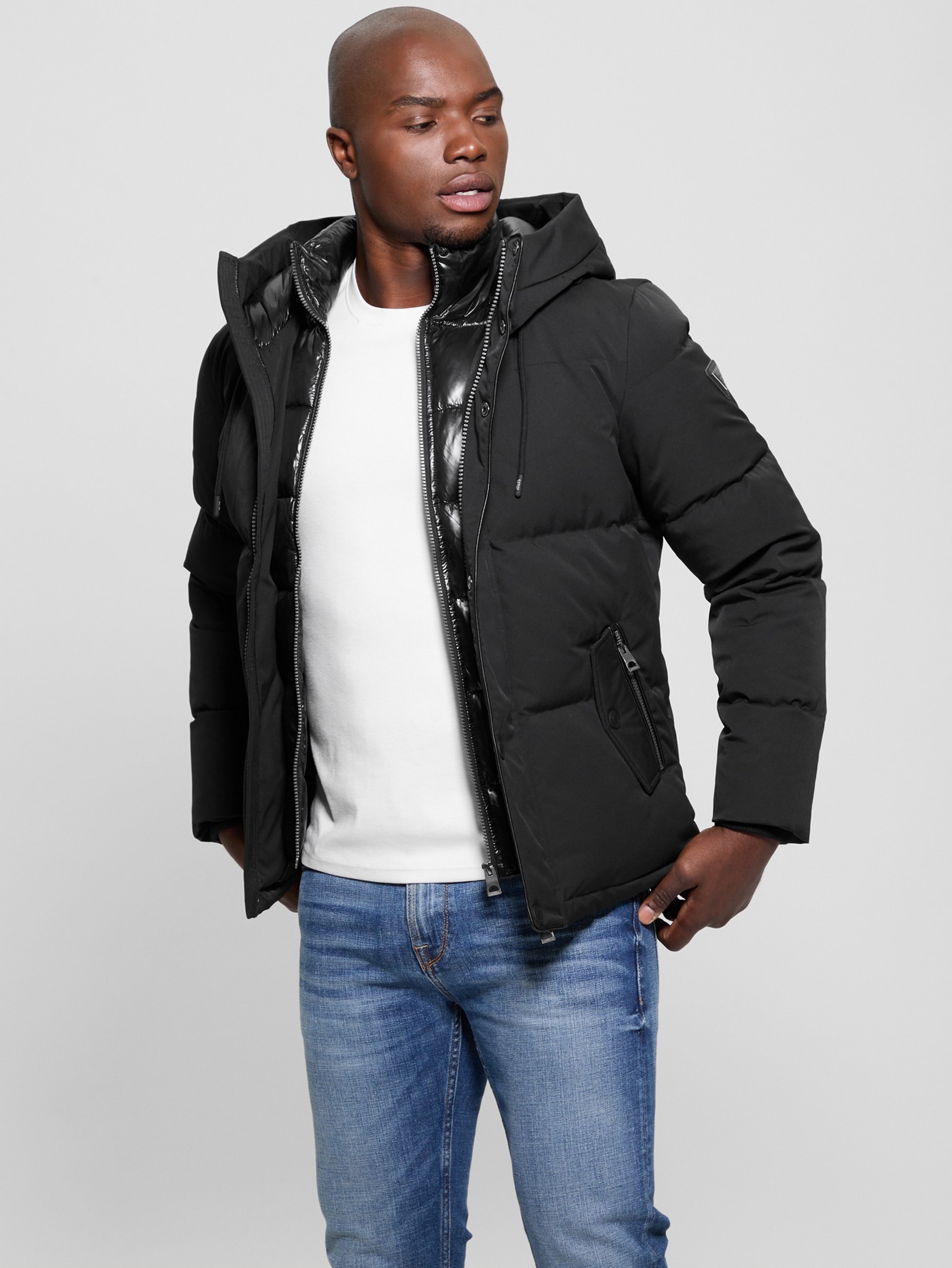 Jaqueta puffer de plumas ecológicas de alta qualidade