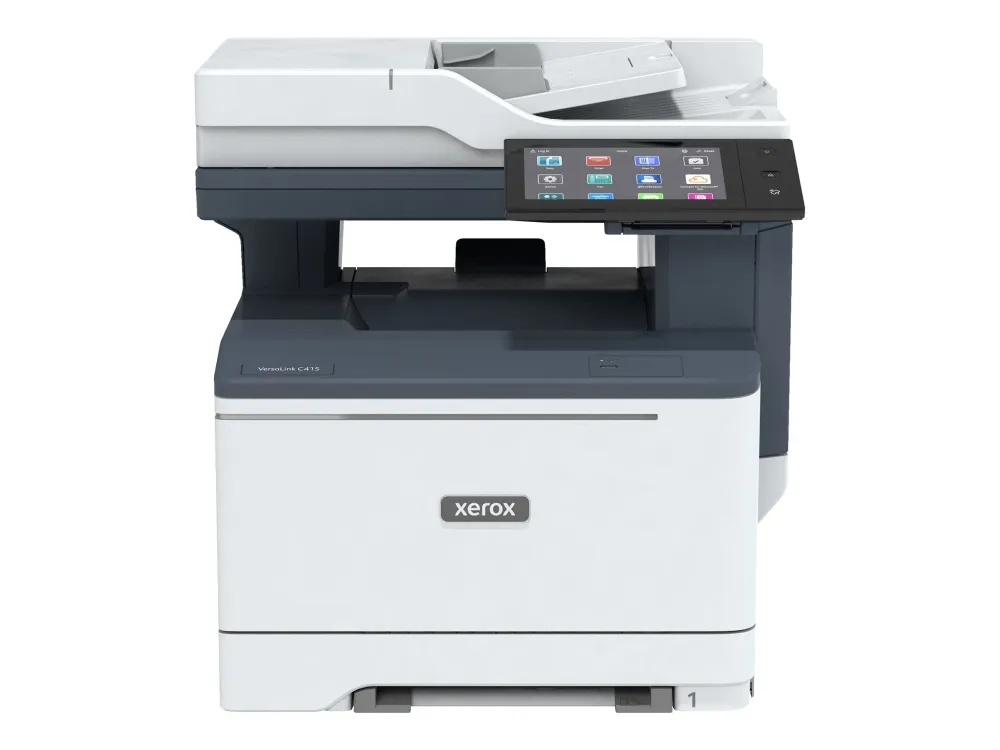 Xerox VersaLink C415V_DN - Multifunktionsprinter - farve - laser - Legal (216 x 356 mm) (original) - Legal (medie) - op til 42 spm (kopiering) - op til 42 spm (udskriver) - 251 ark - 33.6 Kbps - Gigabit LAN, USB 2.0, USB vært, NFC - Green World Allia
