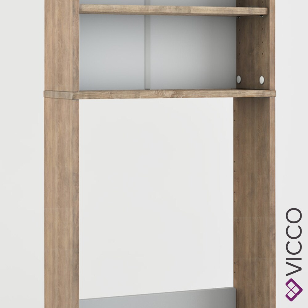 VICCO Waschmaschinenschrank 190 x 64 cm in Weiß Sonoma Badschrank Hochschrank