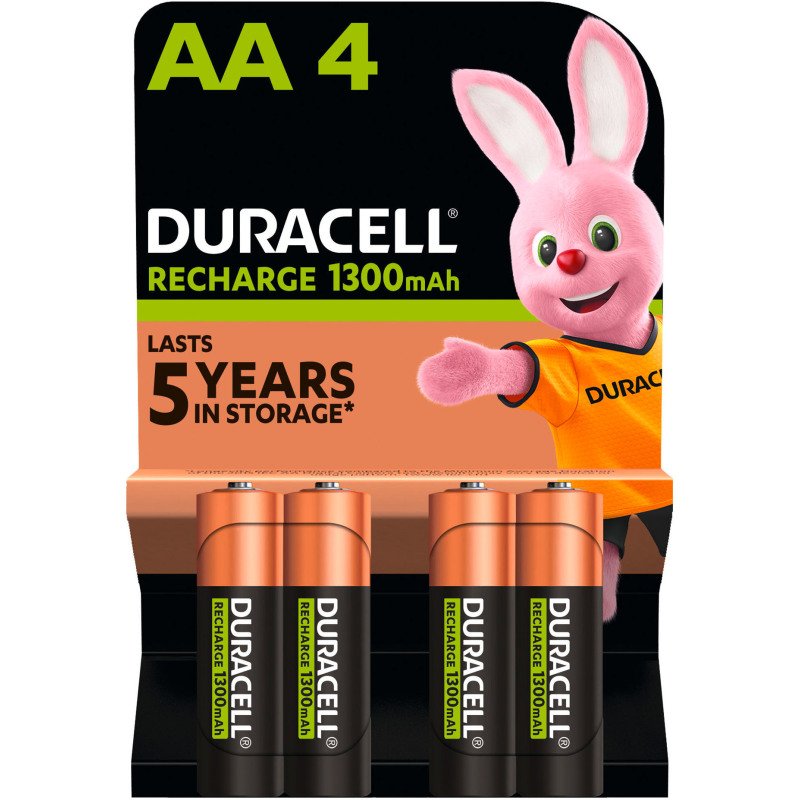 Duracell rechargeables - Pack de 4 accus AA/HR6 1,2 V
