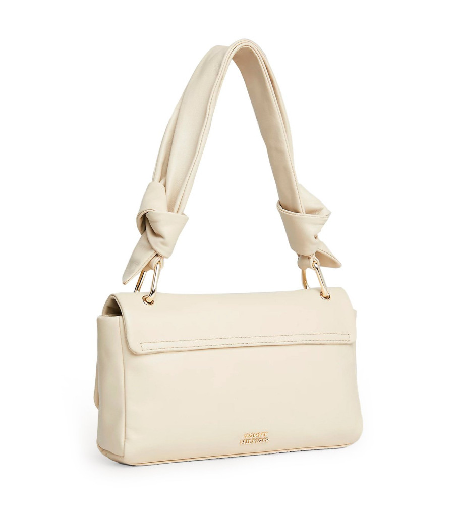 Bolsa Hobo Tommy Hilfiger em Couro Bege