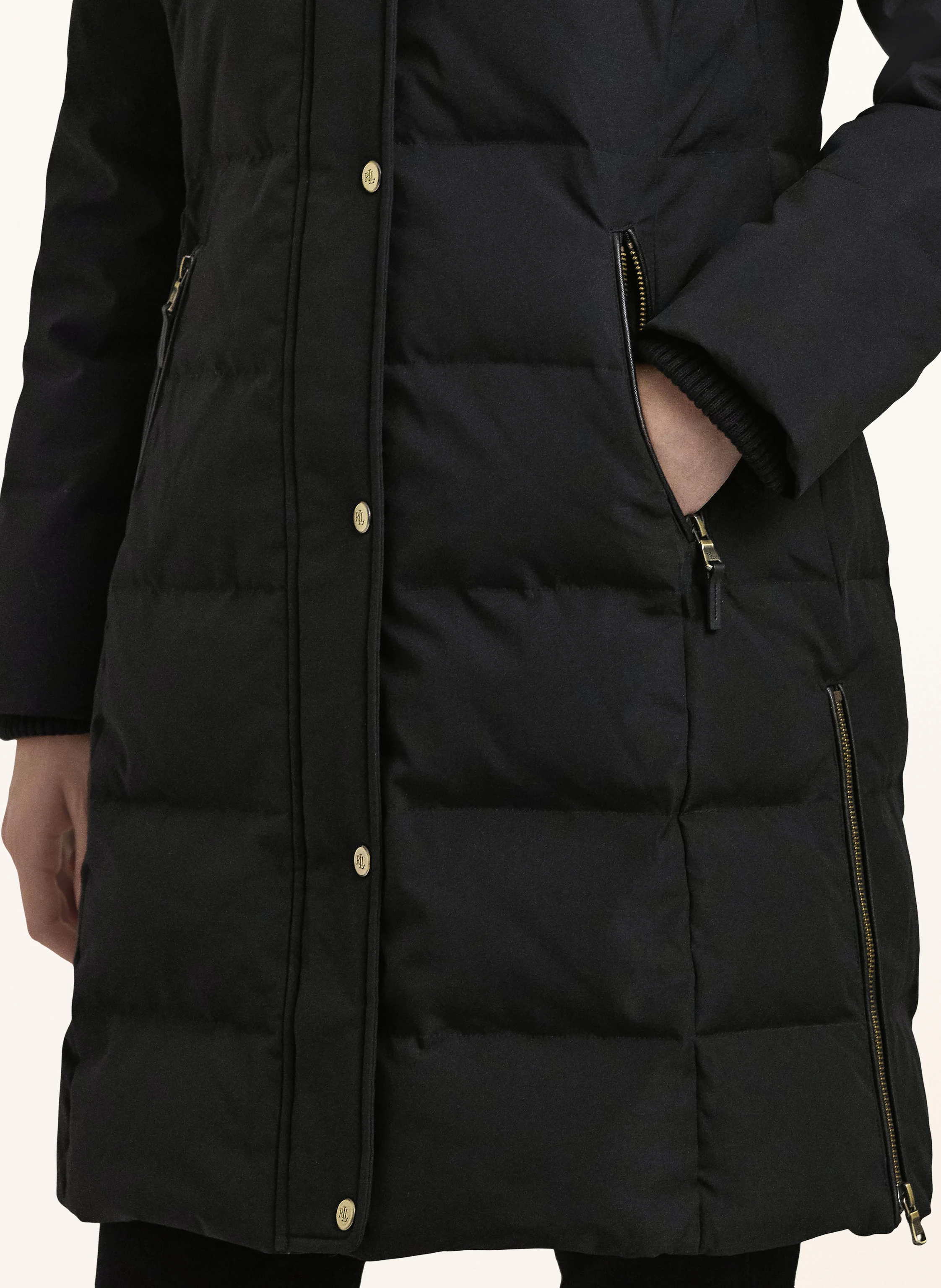 LAUREN RALPH LAUREN Steppmantel mit abnehmbarem Kragen und Kunstpelz