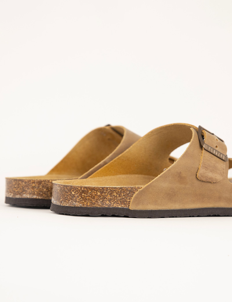 PLAKTON MULES HOMME DOUBLE BRIDE BEIGE