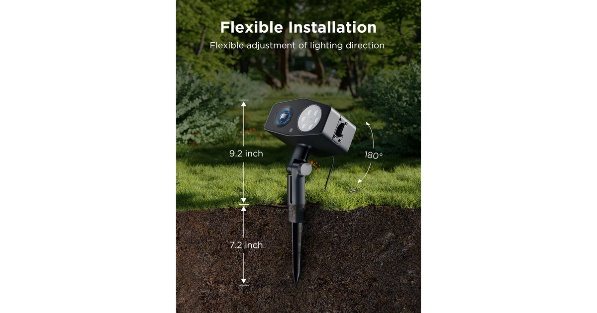 GoveeOutdoor Decoration Projector Light verlichting  (Zwart, 2,4GHz-wifi + Bluetooth)