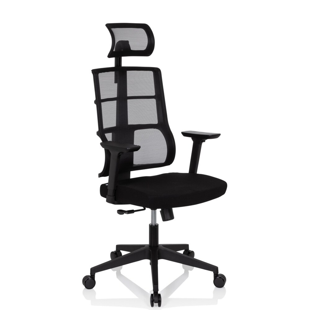 Profi Bürostuhl SPINIO PRO Stoff/Netzstoff mit Armlehnen (höhenverstellbar) hjh OFFICE