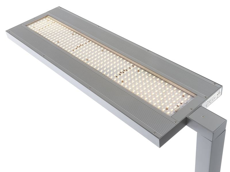 office focus Bürostehleuchte HCL LED 100 W, Grau Dimmbare Stehleuchte für Boden- und Deckenbeleuchtung