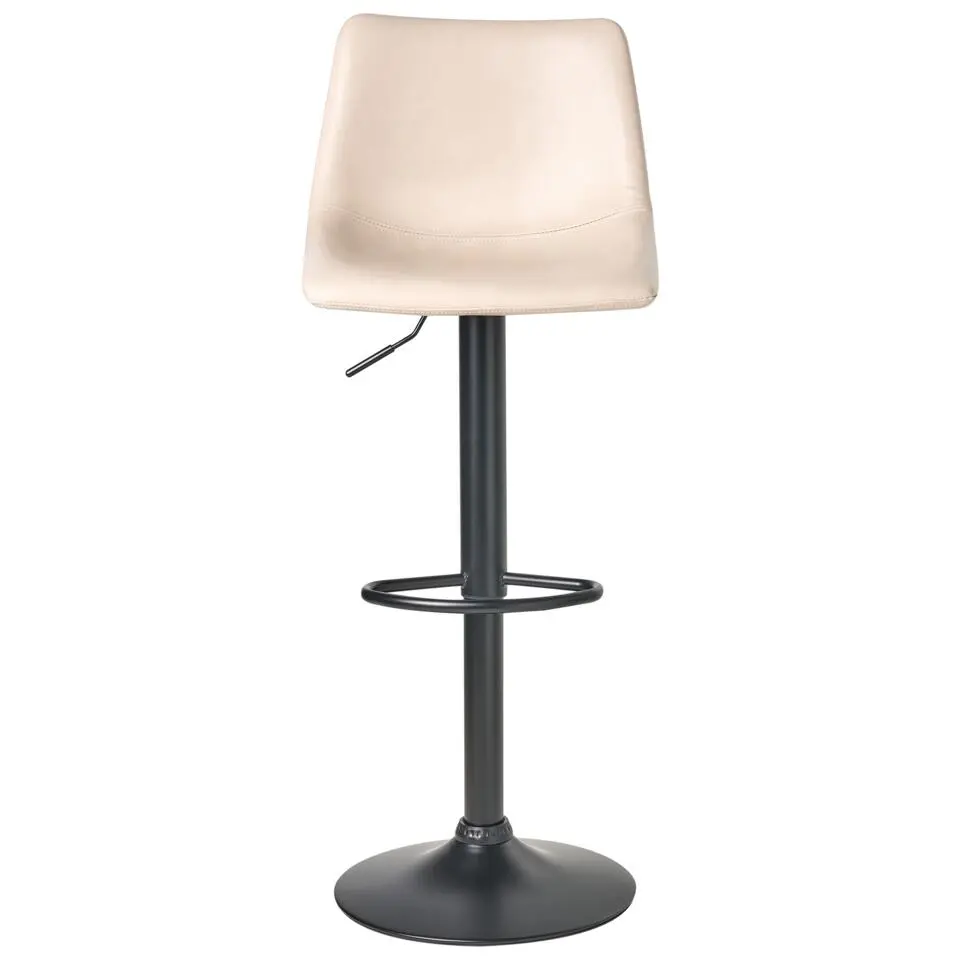 LEBRIJA - Barkruk set van 2 - Lichtbeige - Kunstleer