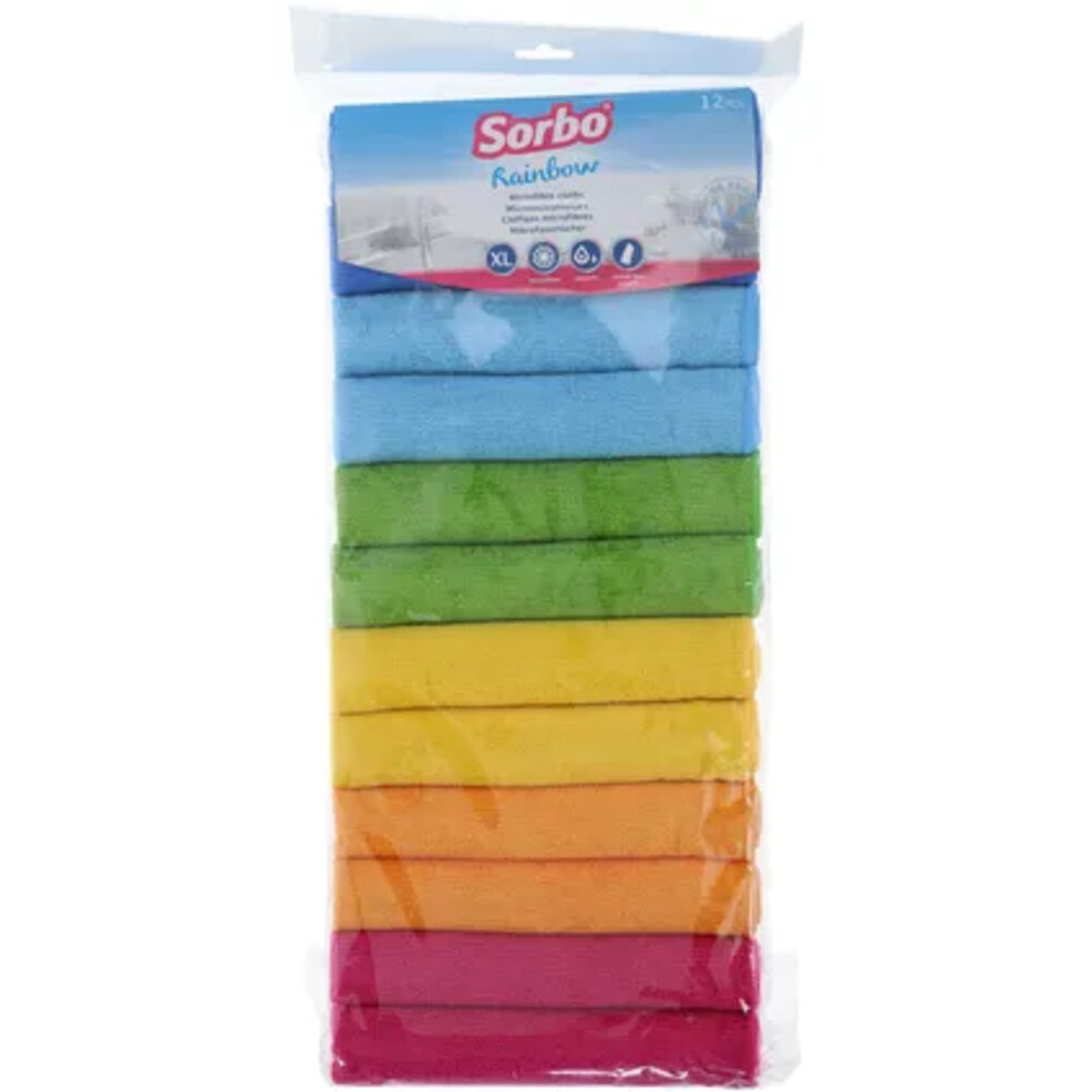 Sorbo Microvezeldoeken Trendy Colors 40 x 40 cm12 stuks