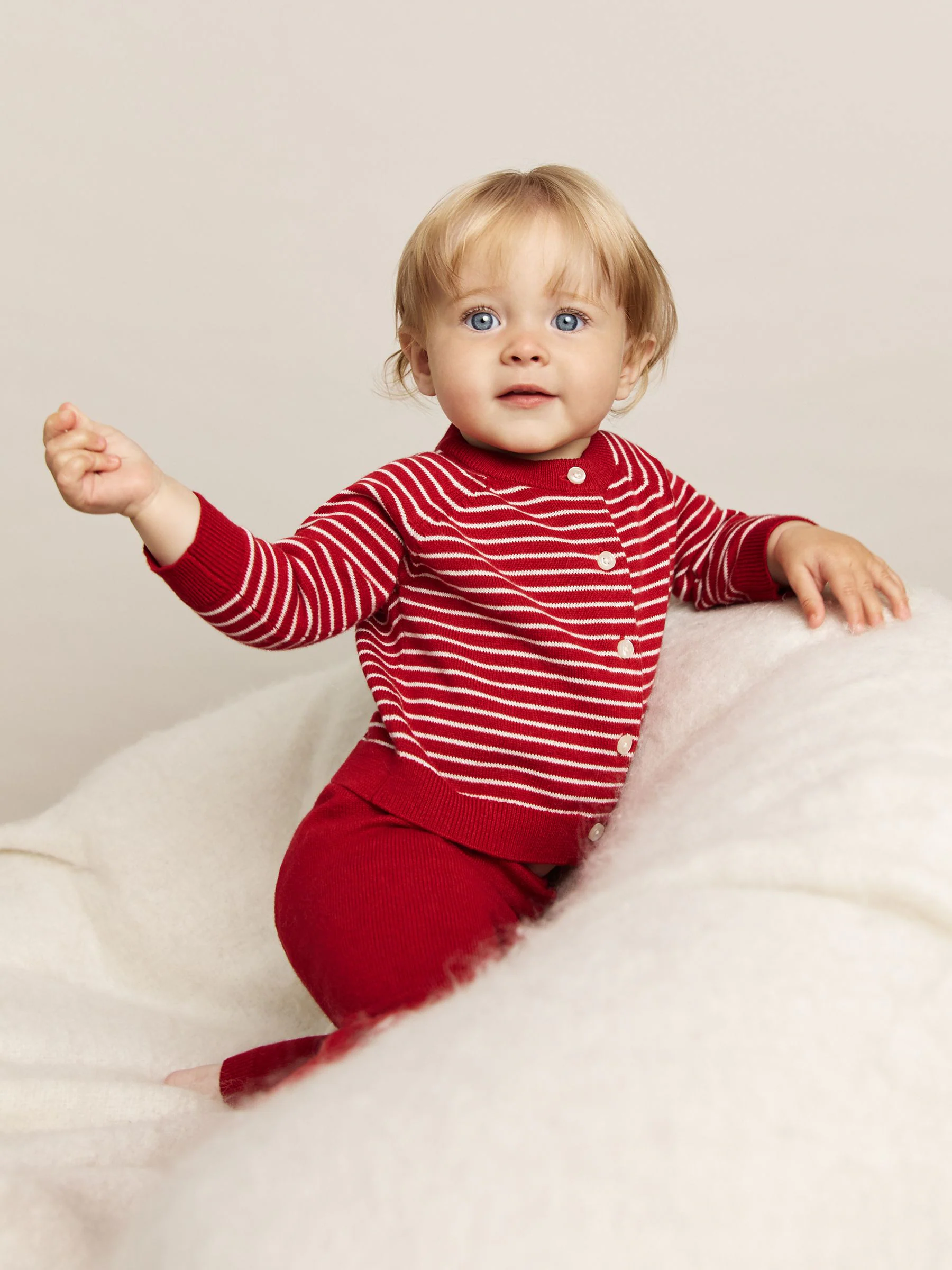 Reiss Elsa Cardigan And Leggings Set With Cashmere