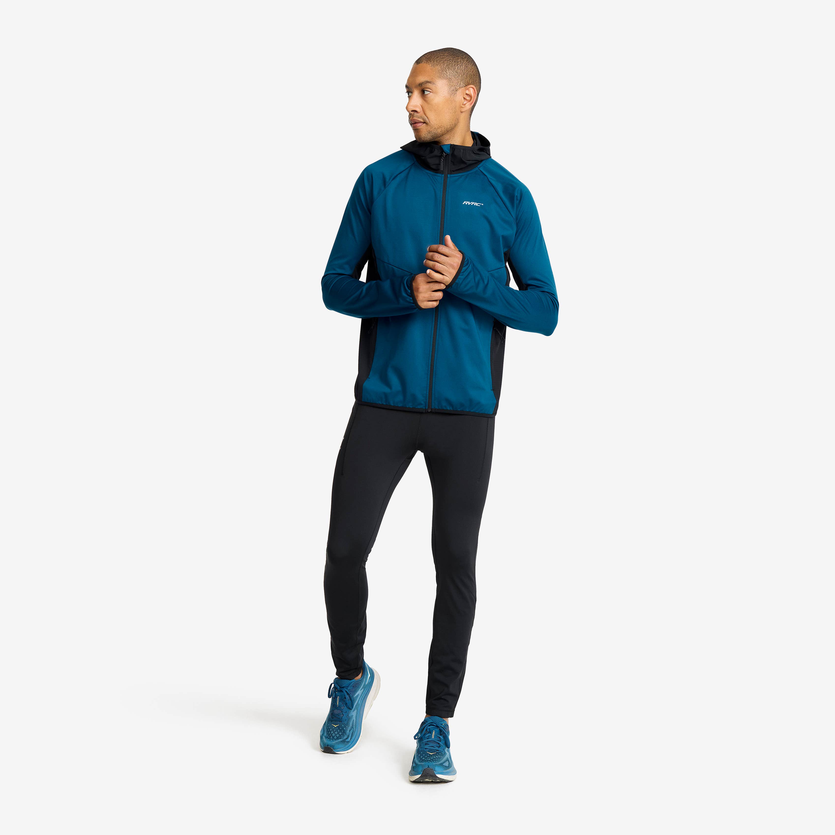 Pace Hooded Wind Jacket Herre Blue Opal
