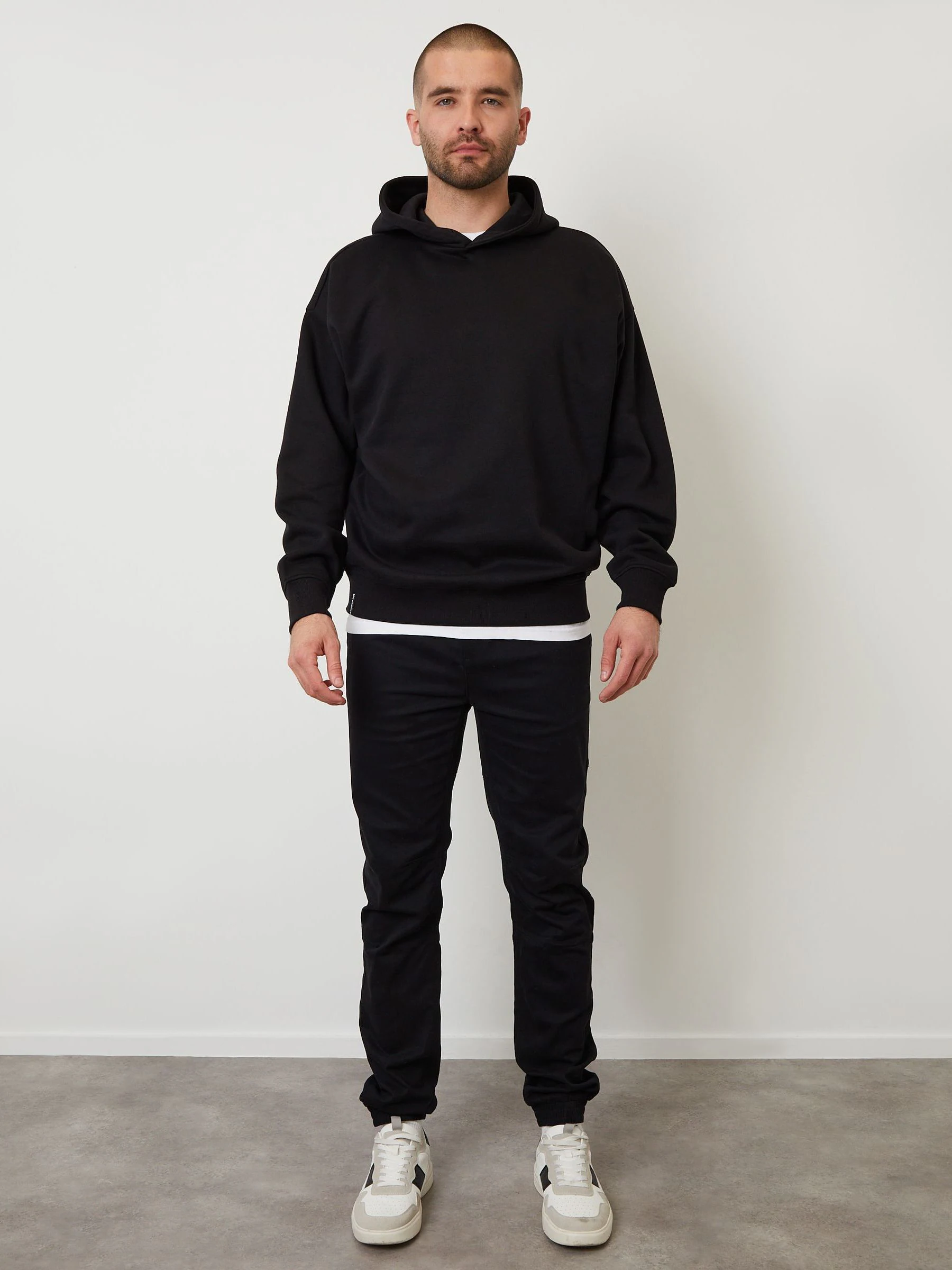 Zwart - Threadbare Oversized Fit Hoodie