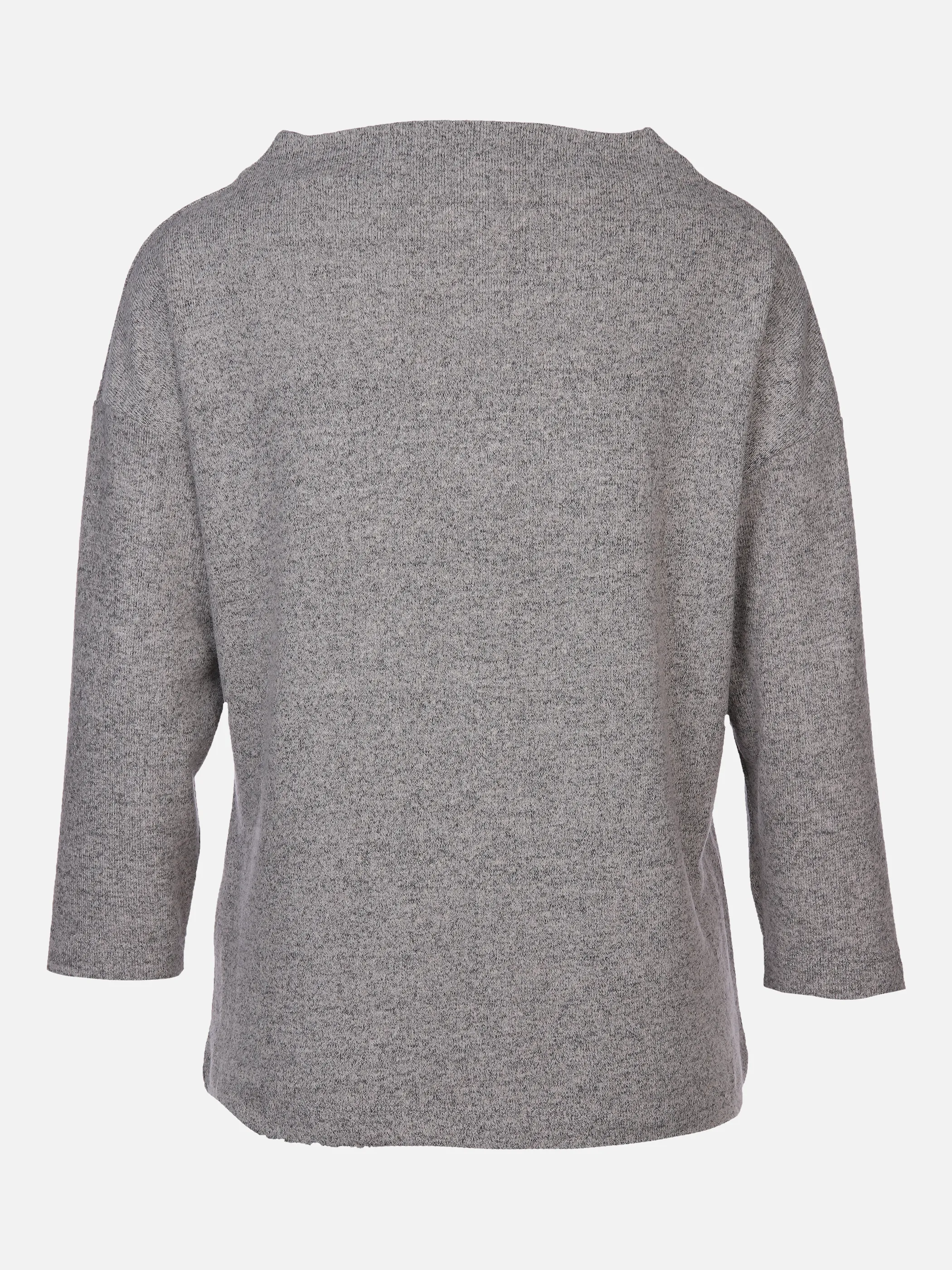 Damen Flauschshirt mit geradem Ausschnitt und 3/4 Ärmeln