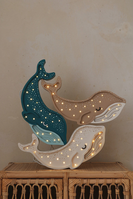Little Lights Lampe Hval, Albino White