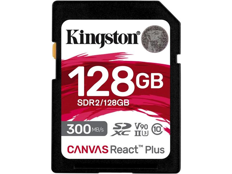Kingston SDXC-Karte Canvas React Plus 128 GB Professionelle SDXC-Speicherkarte mit 128 GB