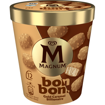 Magnum Bonbon Ijs Gold Caramel Billionaire 12 x 17 ml