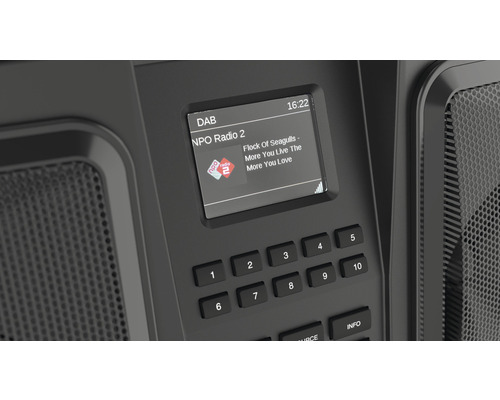 PerfectPro ROCKBULL bouwplaatsradio met DAB+ en FM-ontvangst, Bluetooth, AUX- en USB-ingang, inclusief oplader en geïntegreerde lithium-ionbatterij, 11,1 V 230 V, IP65