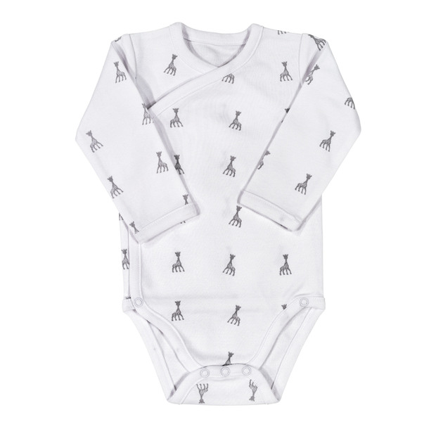 Body croisé blanc Sophie la Girafe 1mois - TROIS KILOS SEPT