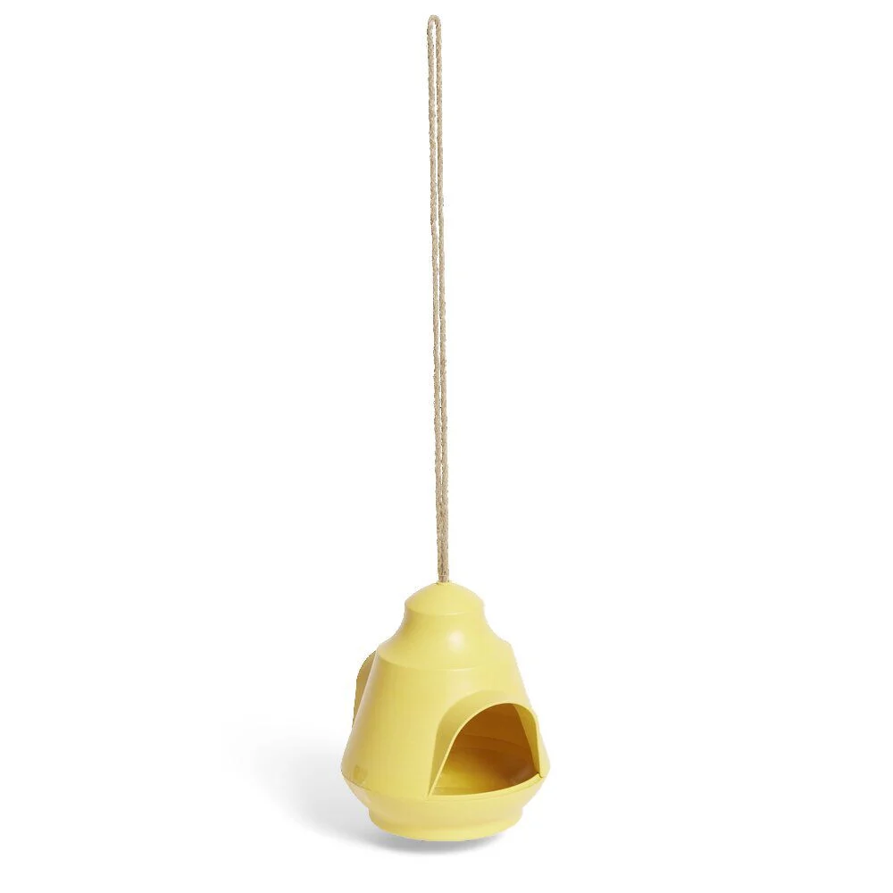 Mangeoire pour oiseau 17,9xH19,5x17,7cm fibre de bambou