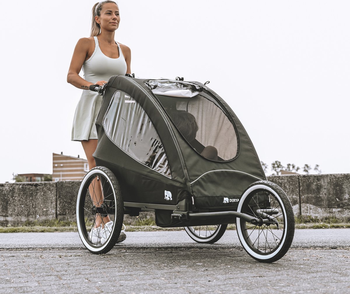 Deryan Luxe 3-in-1 fietskar - Black