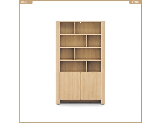 OTITEC - Bibliothèque - l.103 x h.170 x p.39 cm - baeri - chêne