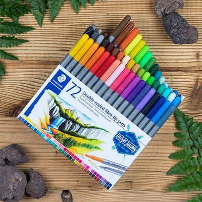 STAEDTLER - 72 Feutres de coloriage - double pointe fine et large