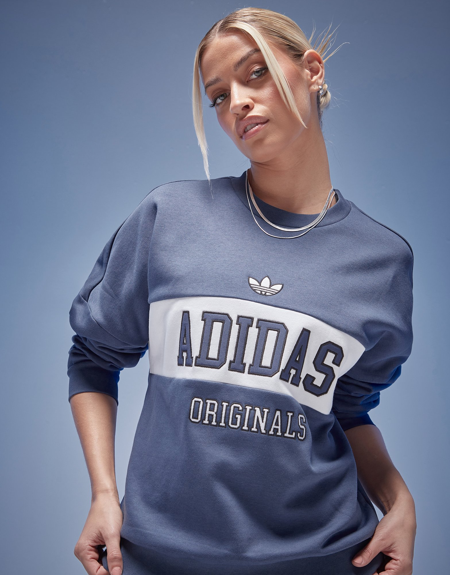 adidas Originals Sweat Varsity Panel Crew Femme
