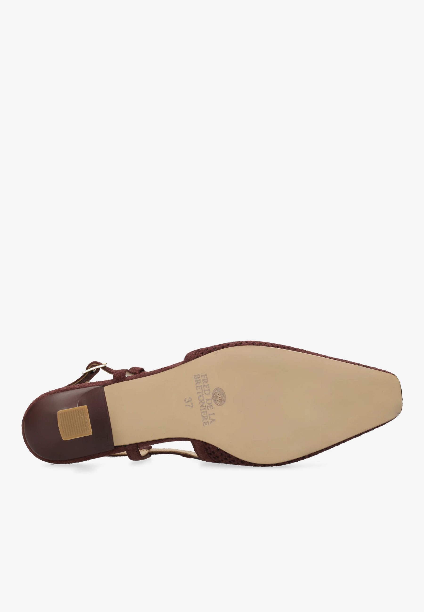 CARLY SLING Perfo suede Burgundy Red