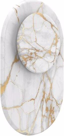 PopGrip MagSafe Finger Griff Halterung (Austauschbarer Top) für Apple iPhone (805662) - Gold Lutz Marble