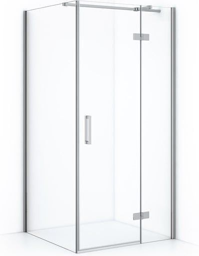 Diamond Douchecabine | 90x80 cm Chroom Helder glas Draaideur Rechthoek