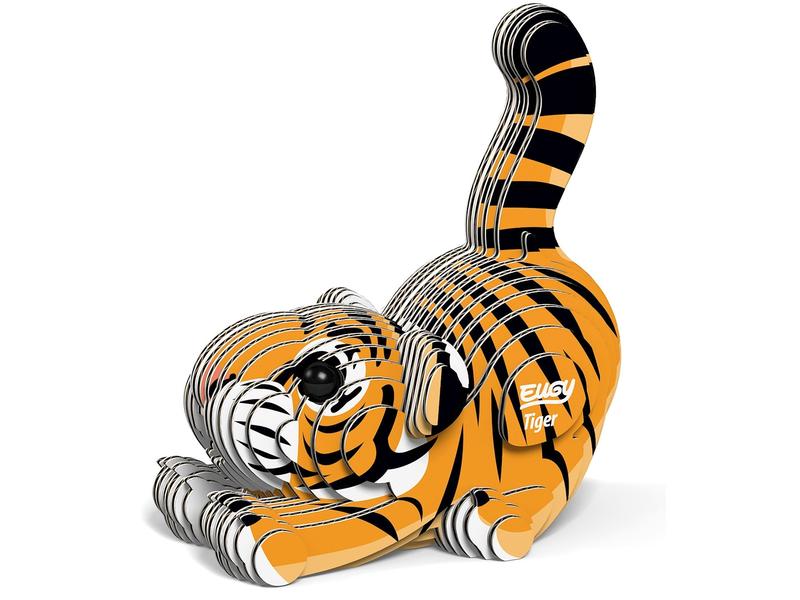 Eugy Bastelset 3D Tiger Einzigartige und nachhaltige Mini-Tierfigur